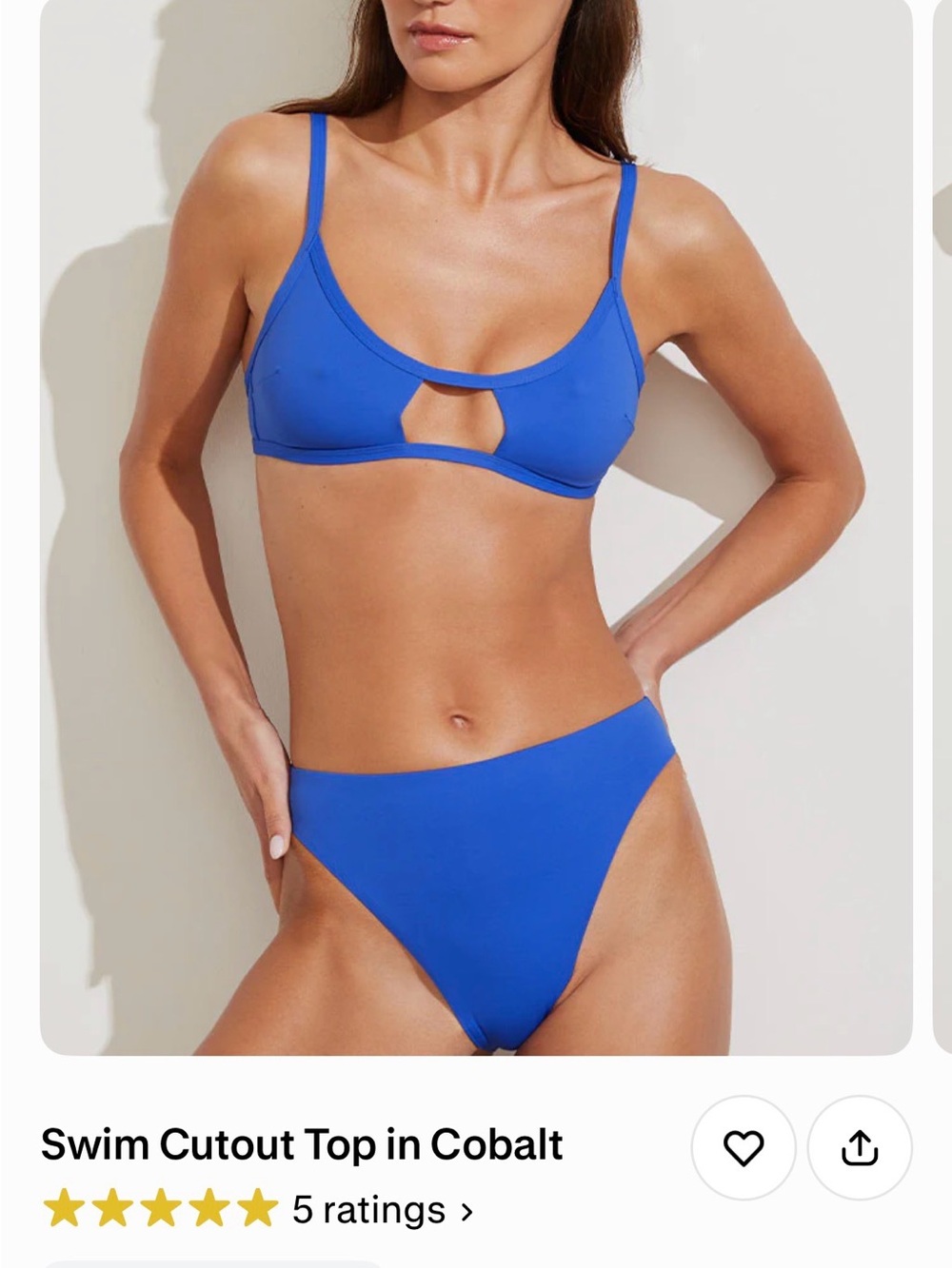 Negative Underwear Cobalt Cutout Bikini Set